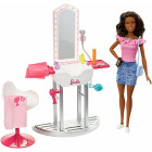 Barbie FJB37 Deluxe-Set Möbel Salon und Puppe...