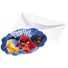 Amscan 9900935 - Angry Birds - Einladungskarten, 8-er Pack