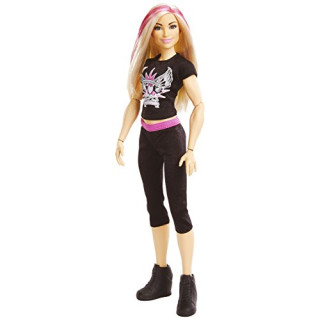 Mattel FTD82 WWE Girls Superstar Natalya 30 cm Puppe, Mädchen Puppen Spielzeug ab 6 Jahren