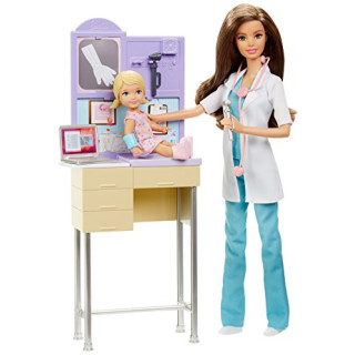 Barbie Mattel DKJ12 - Modepuppen, Ich wäre gern, Kinderärztin Spielset