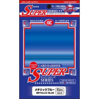 KMC Metallic Blue Sleeves - 80 Stück - Blau
