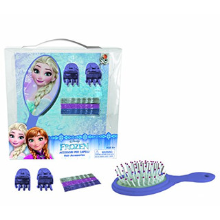 Coriex D96414 Haarset bestehend aus Bürste, Klammern und Haarnadeeln im Disney Frozen Design
