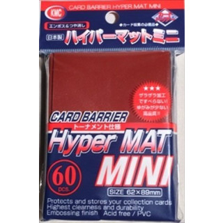 60 KMC Hyper Mat Red Small Size Mini Sleeves - Rot