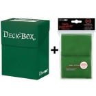 Ultra Pro Deck Box + 100 Protector Sleeves - Green -...