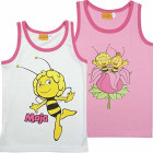 Biene Maja Girls Shirt, 2er Pack, rosa/weiß (110/116)