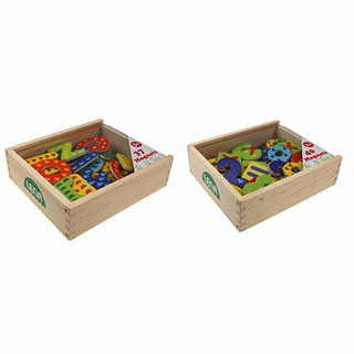 Lena 65823 - Holz Magnet Buchstaben, 37 Stück