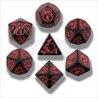 Dragons Black & red Dice Set (7)