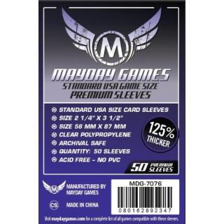 50 Mayday Premium 56 x 87 Brettspiel Hüllen - Amerikanische Größe 56x87 US