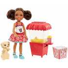 Mattel Barbie Chelsea Dark Skin Doll Popcorn Stand...