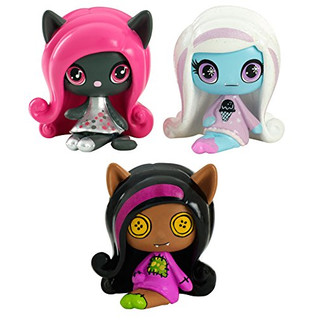 Monster High Minis 3 pack Clawdeen Wolf, Abbey Bominable & Catty Noir