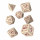 Q WORKSHOP RuneQuest beige & Burgundy RPG Dice Set 7 Polyhedral Pieces