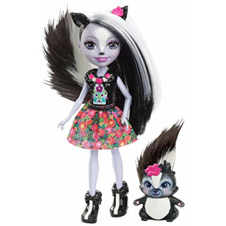 Enchantimals Mattel DYC75 - Stinktiermädchen Sage Skunk, Puppe &  Mattel DVH89 - Fuchsmädchen Felicity Fox, Puppe