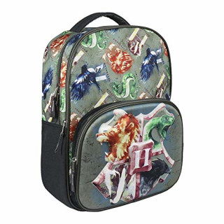 Artesania Cerda Mochila Escolar 3D Harry Potter Hogwarts School Backpack, 41 cm, Grey (Gris)