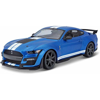Maisto Mustang Shelby GT500 20: Modellauto im Maßstab 1:18, Türen, Kofferraum und Motorhaube zum Öffnen, lenkbar, 34 cm, blau (531388)