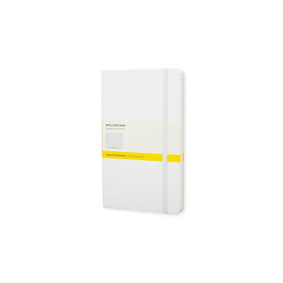 Moleskine farbiges Notizbuch (Pocket, Hardcover, kariert) weiss