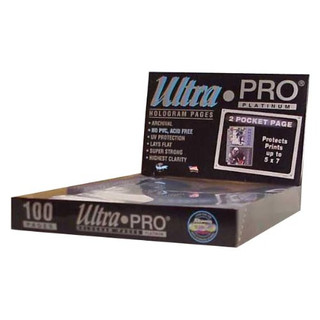 Ultra Pro 100 2-Pocket Platinum Pages - 5 x 7 Photo Foto Postkarten Ordnerseiten