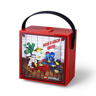 LEGO Ninjago Lunchbox with Handle, Bright Red