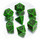Celtic 3D Revised Green & black Dice Set (7)