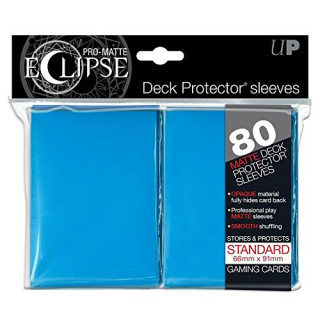 PRO-Matte Eclipse Light Blue Standard Deck Protector sleeves (80 count pack)