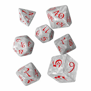 Classic RPG Pearl & red Dice Set (7)