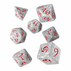Classic RPG Pearl & red Dice Set (7)