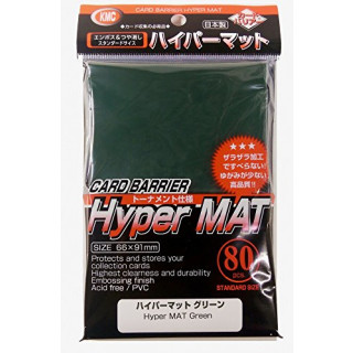 80 KMC Hyper Mat Green Sleeves / Matt Grün Kartenhüllen Magic - MTG - Pokemon