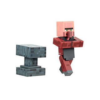 Minecraft 16512 - Villager Schmied, bewegliche Figur mit Zubehör