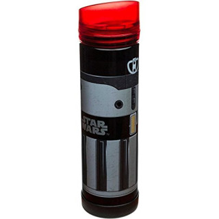 zak. designs Tritan Kunststoff rot Lichtschwert Wasser Flasche mit Schraub Deckel, BPA-frei und bruchfest, inspiriert von Darth vader039; S Lichtschwert aus Star Wars, 21.5oz