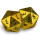 Ultra Pro Heavy Metal D20 Dice - Bumblebee