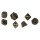 Blackfire Dice - Metal Dice Set - Antique Gold (7 Dice)