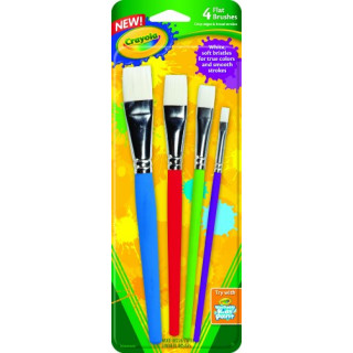 CRAYOLA Paintbrushes-Flat 4/Pkg