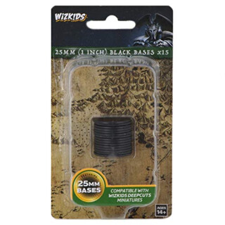 WizKids Deep Cuts - Black 25mm Round Base - 15 Count
