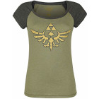 The Legend of Zelda Triforce Girl-Shirt dunkelgrau...