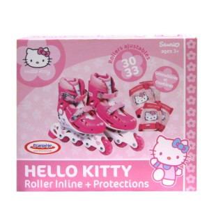 Hello Kitty 34–37 cm, Rollen Inline und Pads