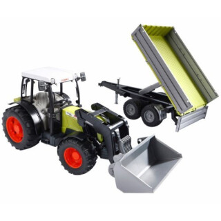 bruder 02112 Claas Nectis 267F Plus Frontlader mit Anhänger