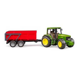 bruder 2057 John Deere 6920 mit Wannenkippanhänger, Grün