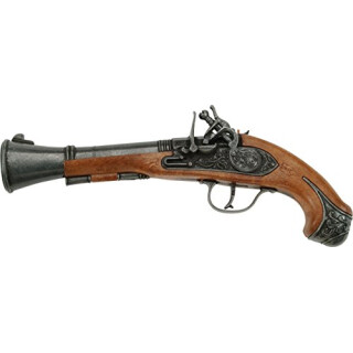 J.G.Schrödel 503 1699 Spielzeugpistole, Braun / Grau