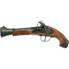 J.G.Schrödel 503 1699 Spielzeugpistole, Braun / Grau