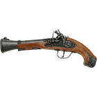 J.G.Schrödel 503 1699 Spielzeugpistole, Braun / Grau
