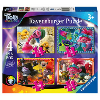 Ravensburger 5059 Trolls 2 World Tour 4 in Box (12, 16, 20, 24 Piece) Jigsaw Puzzles for Kids Age 3 Years and up
