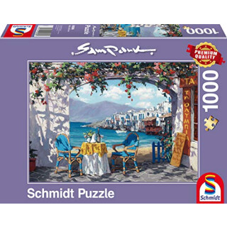 Schmidt Spiele 59396 - Sam Park, Rendez-Vous auf Mykonos, Puzzle, 1000 Teile