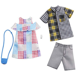 Barbie GHX72 - Barbie Modeset mit 1 Outfit für die Barbie-Puppe und 1 Outfit für die Ken-Puppe