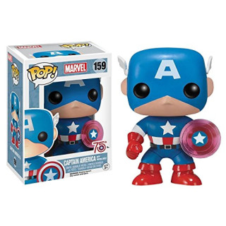 Funko POP! Marvel 75th Anniversary - Captain America with Photon Shield Vinyl Figure Bobble Head 10cm