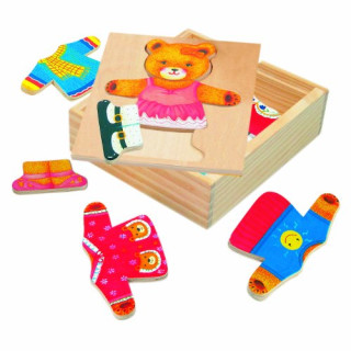 Bino 88048 - Ankleidepuzzle, Bärin