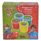 Simba 109225094 - Leo Lausemaus Fingermalfarben 4 x 150g