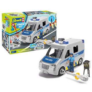 Revell Junior Kit 00811 Police Van Polizei Auto Modellbausatz für Kinder zum Schrauben, Bunt