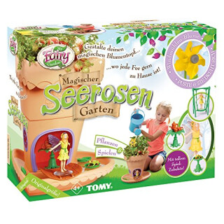 My Fairy Garden Tomy Spielzeugset - Magischer Seerosen-Garten für Kinder ab 4 Jahre – Blumentopf Selber bepflanzen & mit Feen-Figur Spielen, 1x Set Seerosen Garten inkl. Grassamen