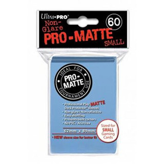 60 Ultra Pro Deck Protector - Pro-Matte Light Blue - Small Size Sleeves Hellblau