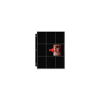 50 Ultra Pro 18-Pocket Side Load Pages Black Ordnerseiten
