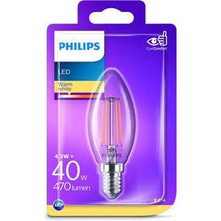 2 x Philips LEDclassic Lampe ersetzt 40 W, E14, warmweiß (2700K), 470 Lumen nicht dimmbar